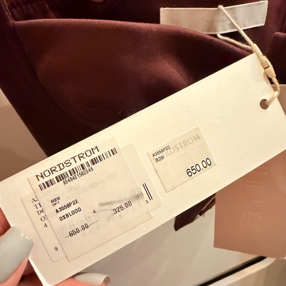 100% authentic Nordstrom Rich Burgundy Garment